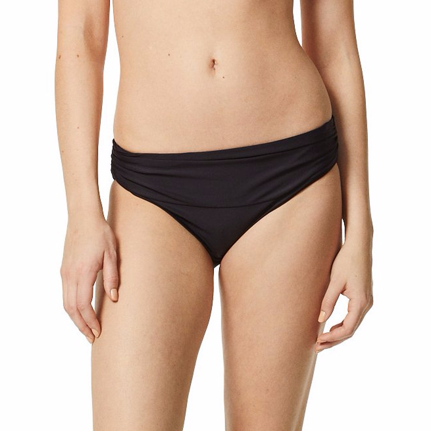 Ruched front bikini bottom