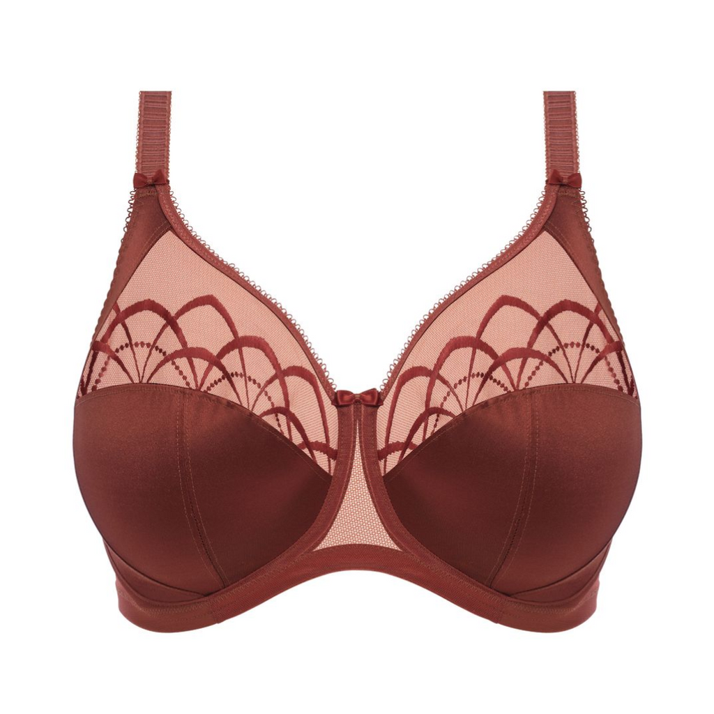 Elomi Women's Plus-Size Cate Underwire Full Cup Banded Bra,Pecan